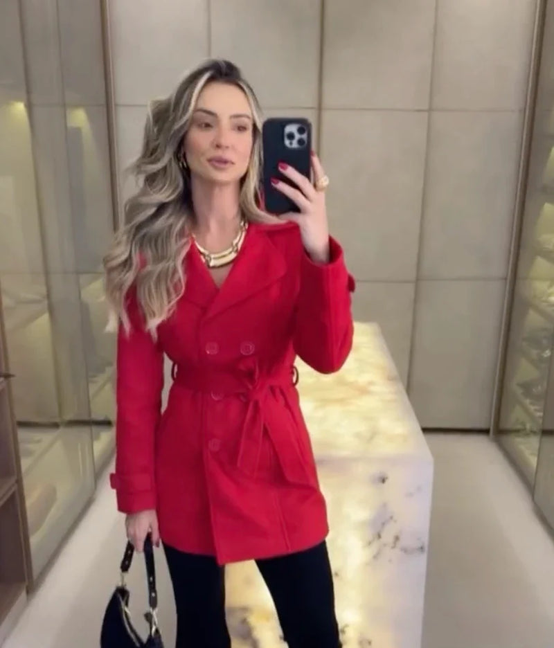 Casaco em lã batida