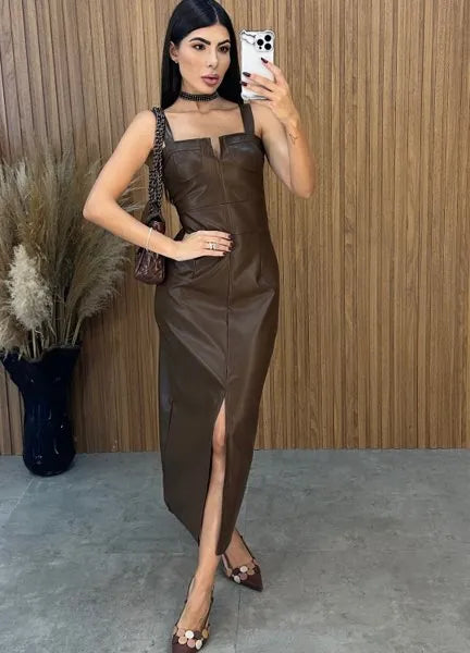 Vestido Pilar Couro