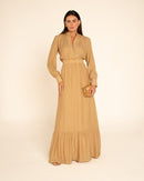 Vestido Longo Joana Bege