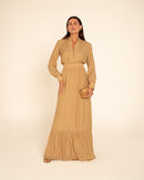 Vestido Longo Joana Bege