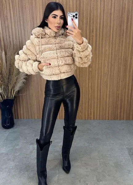 Jaqueta Amsterdã Pelúcia - Nude