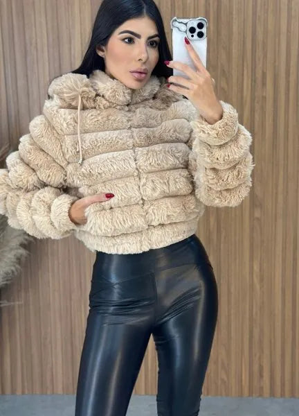 Jaqueta Amsterdã Pelúcia - Nude