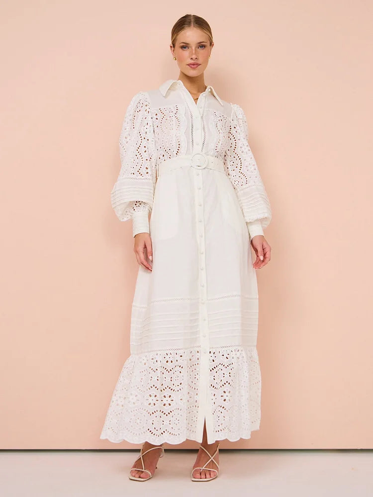 Vestido Lara Armont em marfim