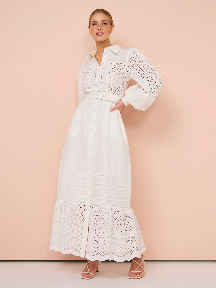 Vestido Lara Armont em marfim