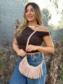 Bolsa Boho com Franjas - Modelo Compacto e Estiloso