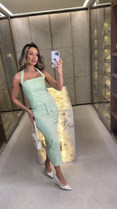 Conjunto Cindy | Blusa e Saia Midi - Verde