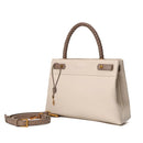 Bolsa Tote Floater Bege Alça Dupla Couro Legítimo