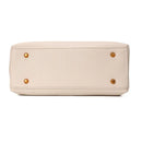 Bolsa Tote Floater Bege Alça Dupla Couro Legítimo