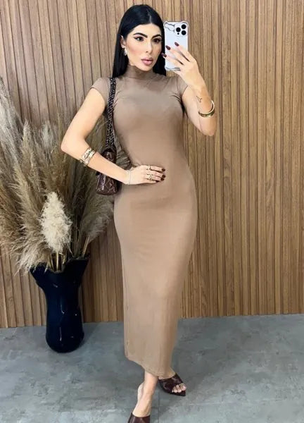 Vestido Maitana Muscle - Mocha Mousse