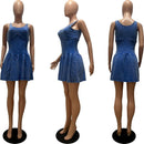 Vestido de Alças Curto com Babados