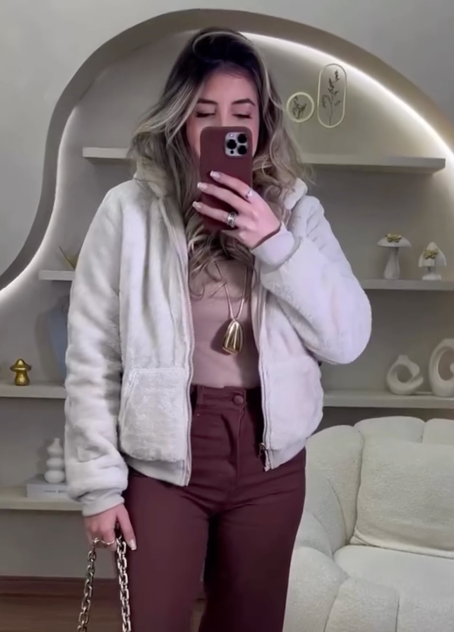 Jaqueta Pelinhos Dupla face