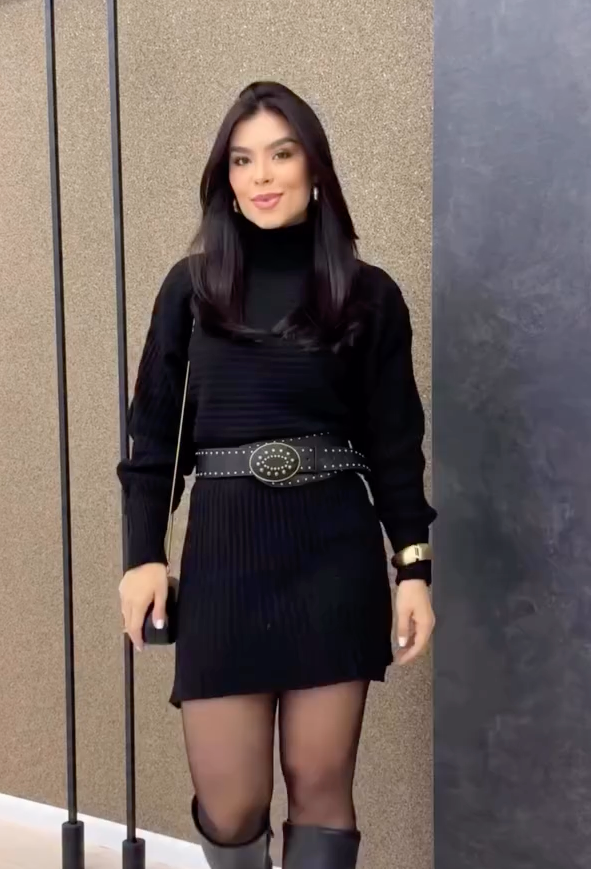 Vestido Canelado Hortencya