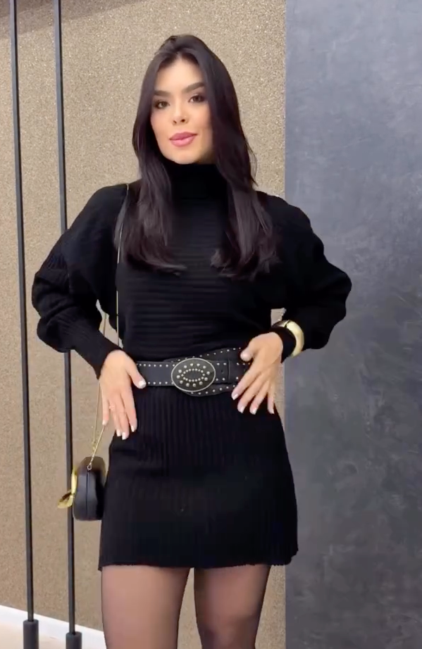 Vestido Canelado Hortencya