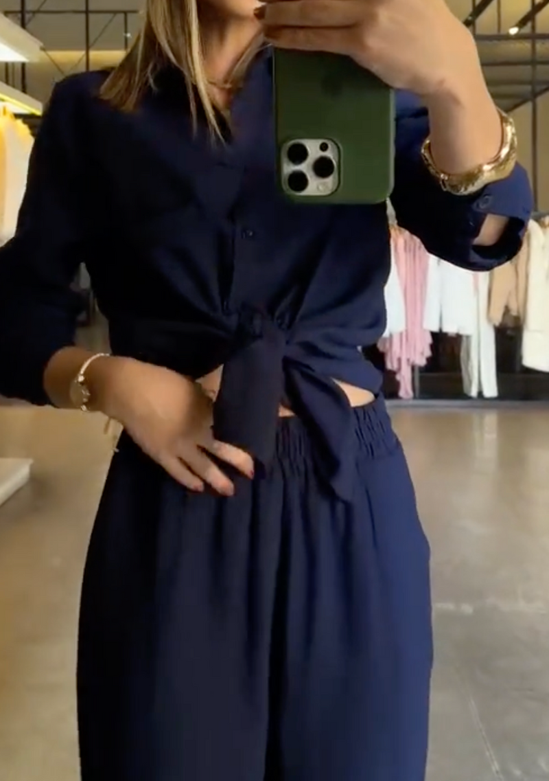 Conjunto Heloisa Camisa e Calça Pantalona em Marant