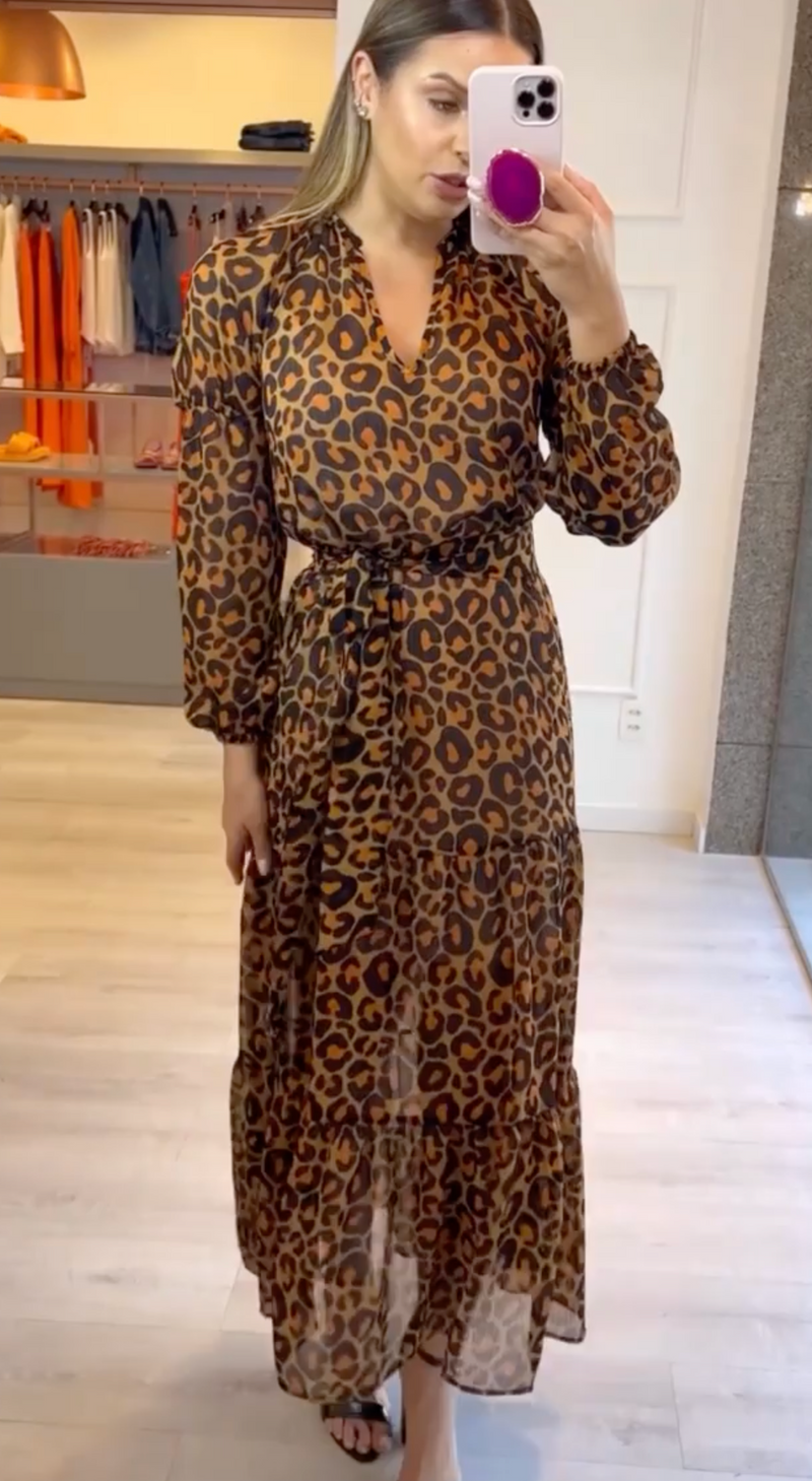 Vestido Helenna Animal Print