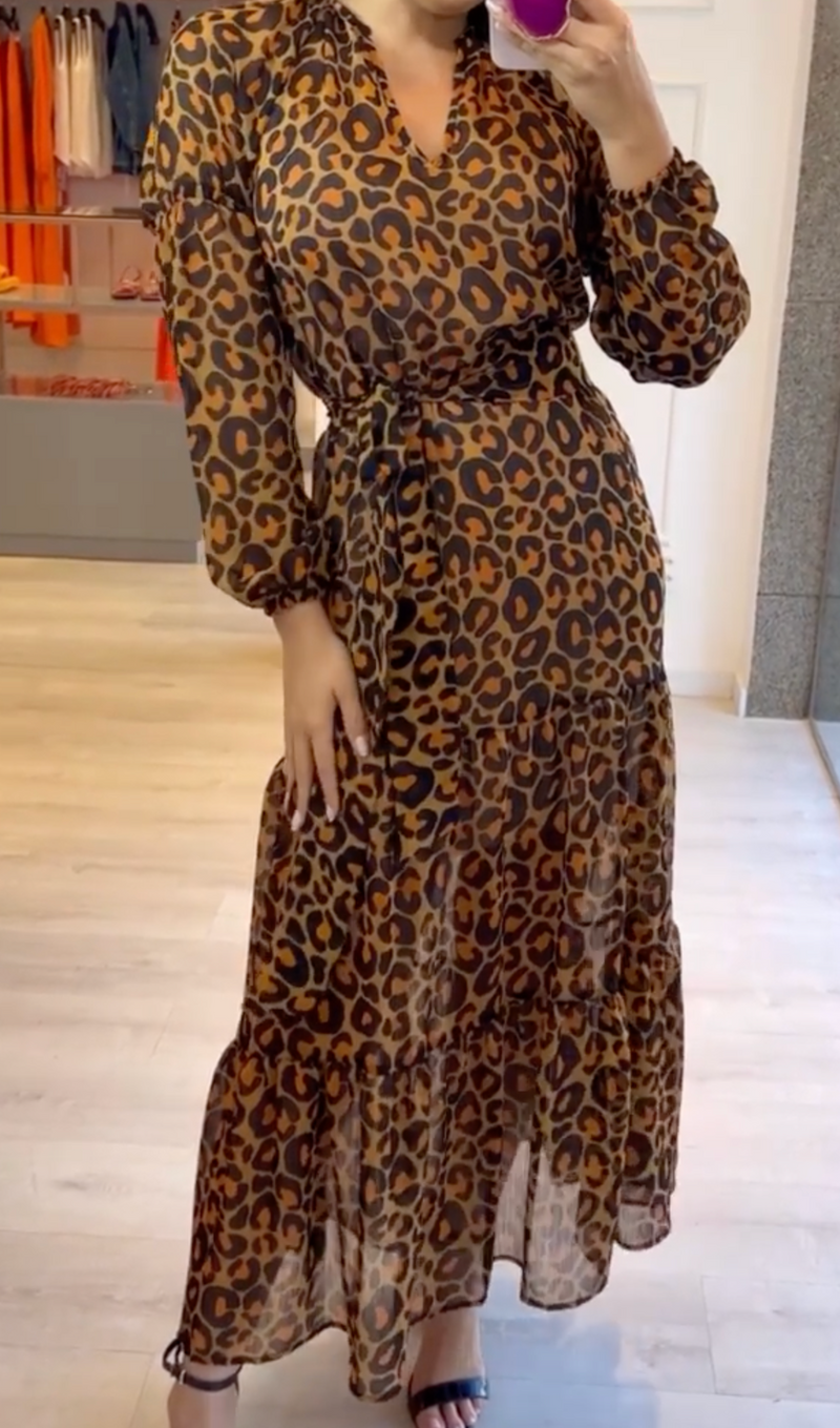 Vestido Helenna Animal Print