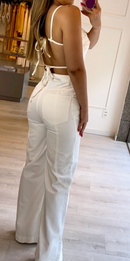 Conjunto Mariana Cropped Borboleta e Calça Pantalo