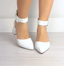 Scarpin Branco de Couro Legítimo