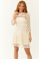 Vestido Amélie Crochet Cream