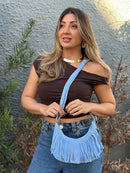 Bolsa Boho com Franjas - Modelo Compacto e Estiloso