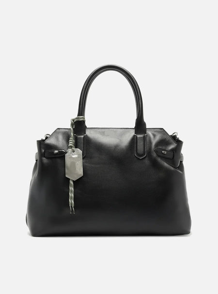 Bolsa Tote Preta Couro Legítimo