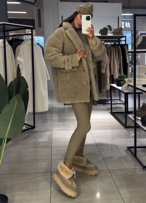 Casaco Teddy Coat Feminino