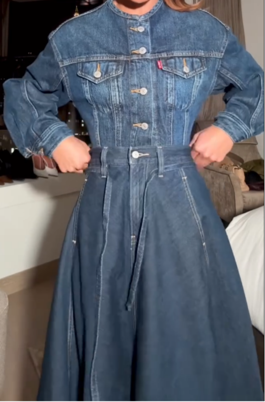 Vestido Midi Jeans Utility Chic