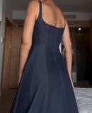 Vestido Elegância Navy – Sofisticação Atemporal