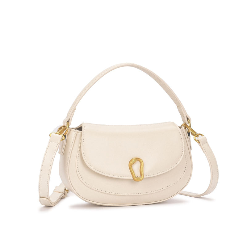 Bolsa Feminina com Fecho Decorativo e Alça Curta