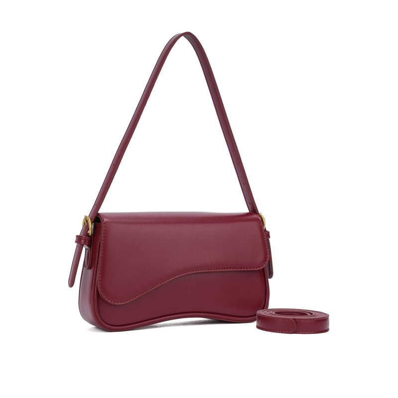 Bolsa Tiracolo com Design Ondulado e Alça Ajustável