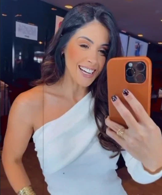 Blusa Canelada Cátia - Ombro Único