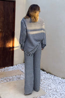 Conjunto Feminino Tweed Calça e Max Camisa