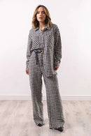 Conjunto Feminino Tweed Calça e Max Camisa