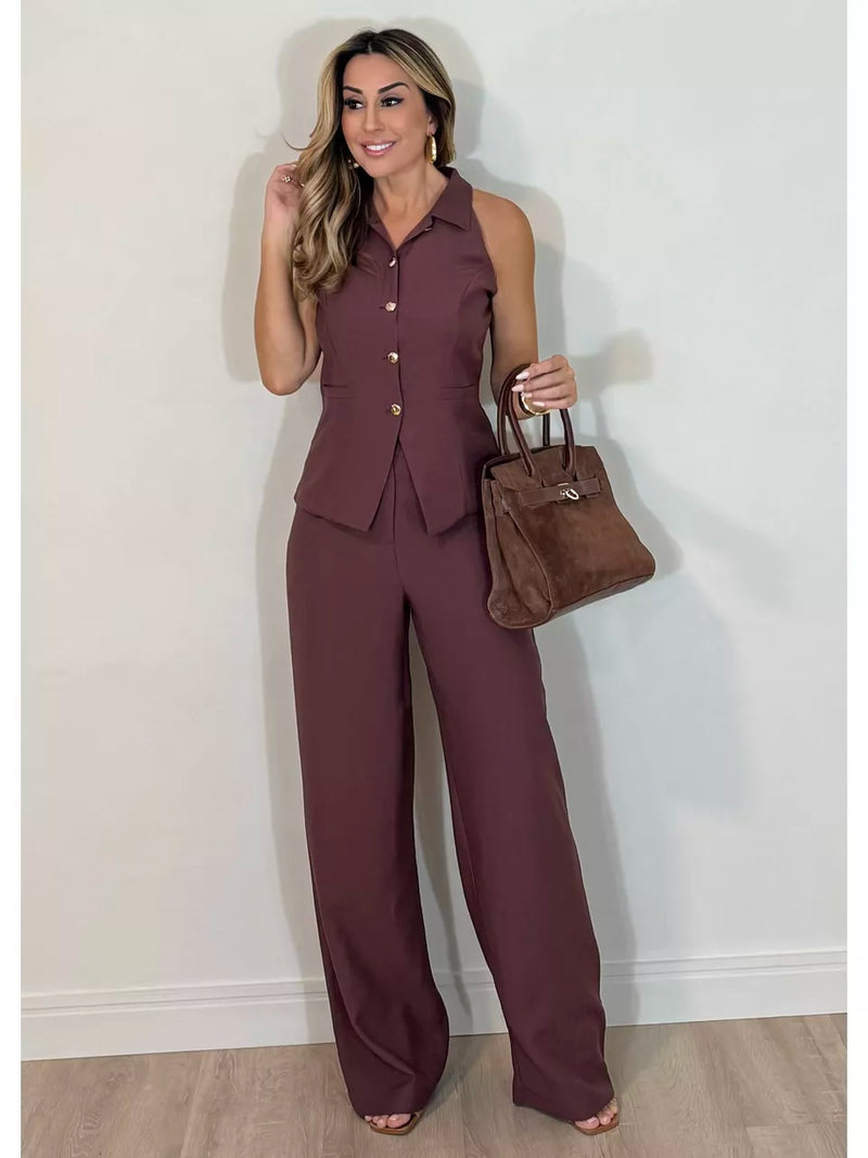 Conjunto Blusa Colete Aline