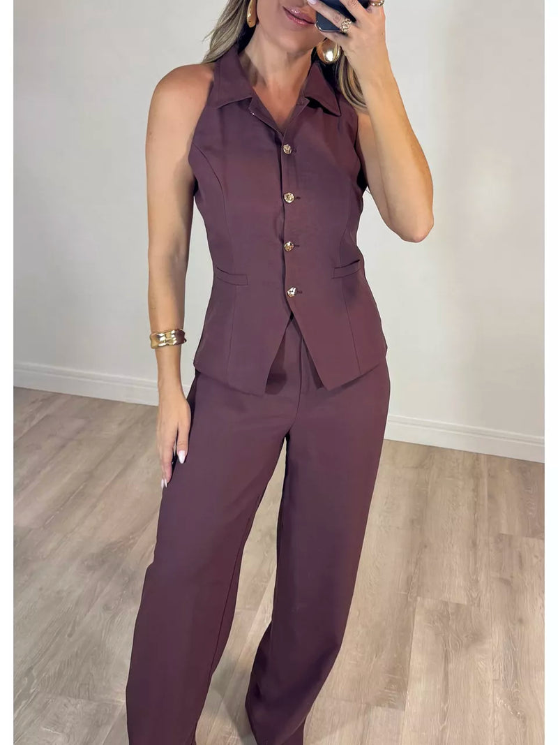 Conjunto Blusa Colete Aline