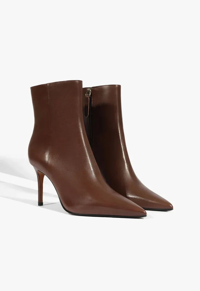 BOTA MIKKI CASUAL COURO MARROM