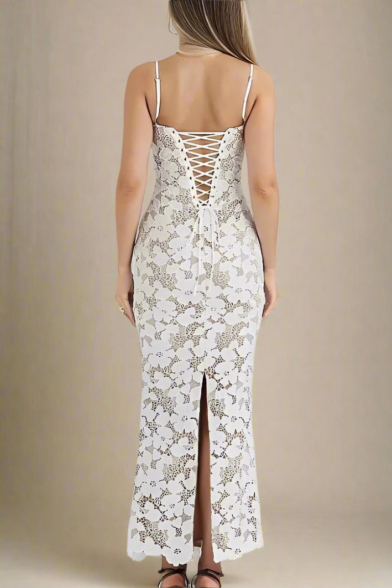 Vestido Longo Bodycon Honor em Renda