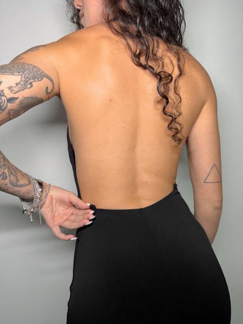 Vestido longo frente única