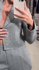 Conjunto Alfaiataria com Strass