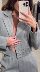 Conjunto Alfaiataria com Strass