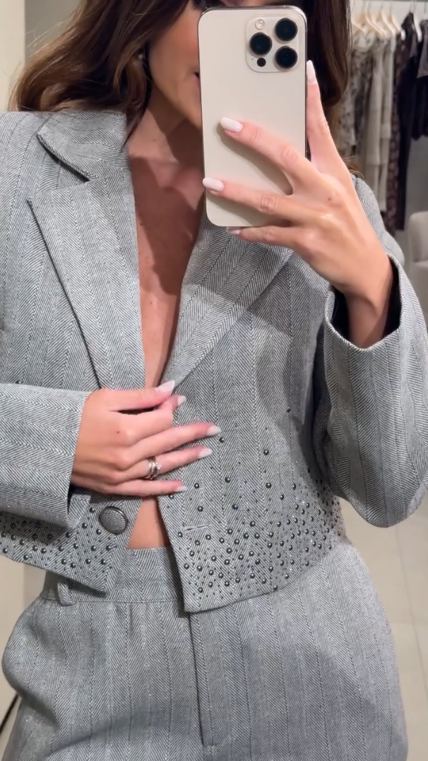 Conjunto Alfaiataria com Strass