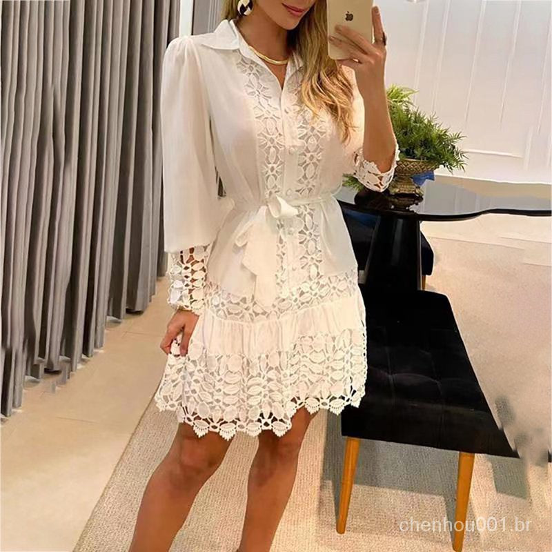 Vestido Curto Broderie White