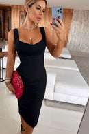 VESTIDO  MONTARIA PRETO MEIA TAÇA TUBINHO