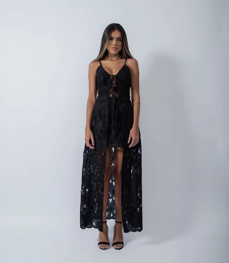 Tunica Laise Algodão Preta