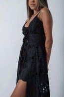 Tunica Laise Algodão Preta